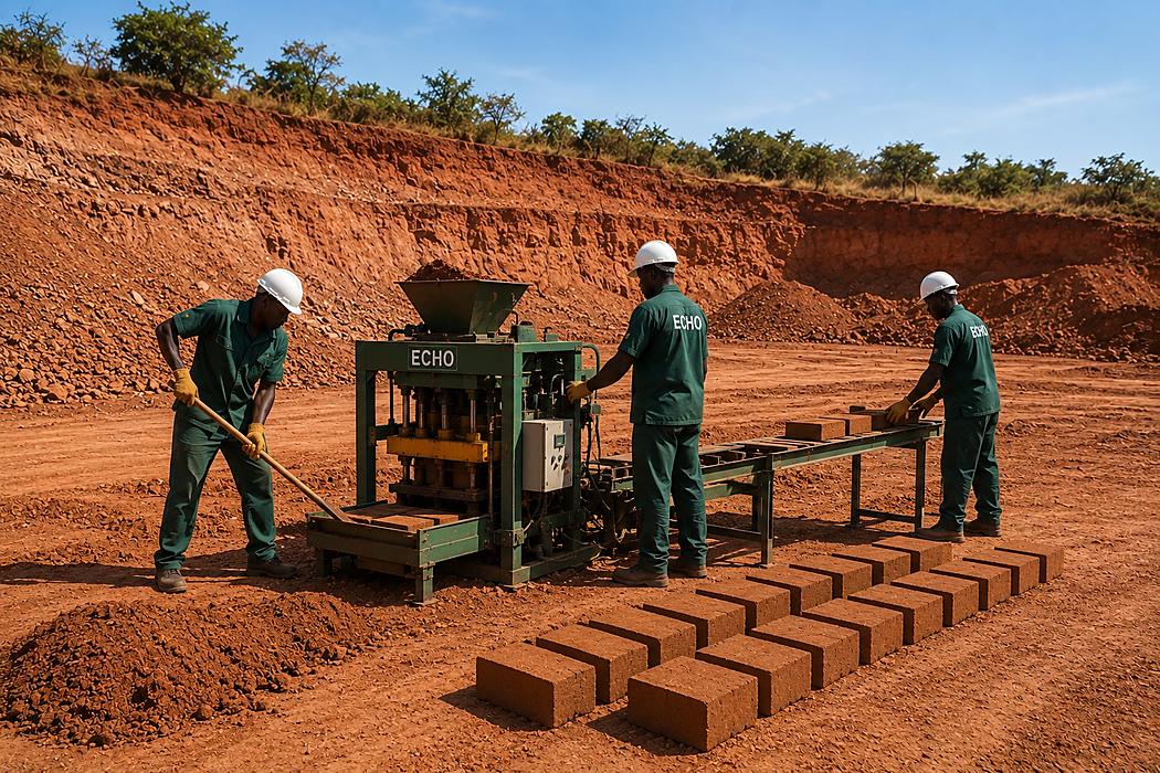 Fabrication de briques BTC ECHO